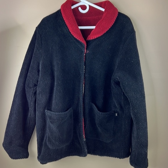 Northern  Reflections Reversible Button Down Sherpa Coat - Picture 7 of 8